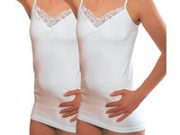 Onderhemd spaghetti bandjes - Wit - 2 stuks